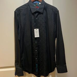 Brand new with tags, Robert Graham button down. Size L, Black.